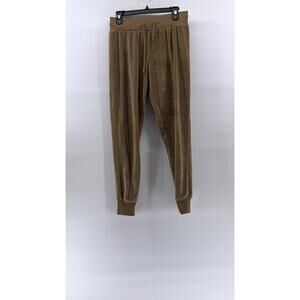 ROMA CONCEPTS By ROSEE Women's Brown Faux Suede Drawstring Sweatpants SZ L
